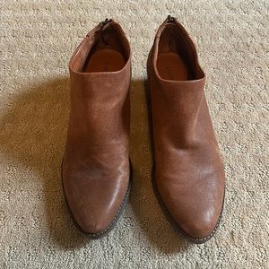 Brown Leather Lucky Brand Booties Women’s 10